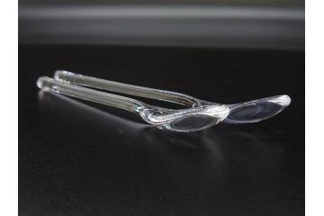 フランス　Baccarat　バカラ　ミズーリ　美しいフォルムがお洒落な雰囲気を醸し出すジャムポット2個セット(シュガー、マスタード、フルレッドクリスタルガラス、スプーン)(R-073817)