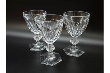 フランス　Baccarat　バカラ　アルクール　優雅なひとときを演出するワイングラス3客セット(フルレッドクリスタルガラス)(R-073818)