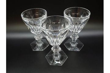 フランス　Baccarat　バカラ　アルクール　優雅なひとときを演出するワイングラス3客セット(フルレッドクリスタルガラス)(R-073818)