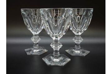 フランス　Baccarat　バカラ　アルクール　優雅なひとときを演出するワイングラス3客セット(フルレッドクリスタルガラス)(R-073818)