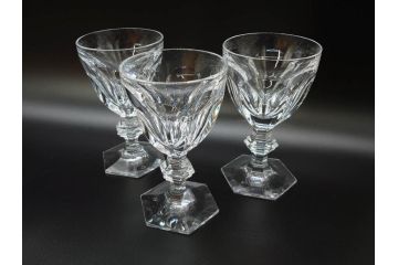 フランス　Baccarat　バカラ　アルクール　優雅なひとときを演出するワイングラス3客セット(フルレッドクリスタルガラス)(R-073819)