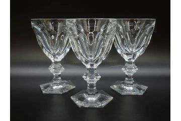 フランス　Baccarat　バカラ　アルクール　優雅なひとときを演出するワイングラス3客セット(フルレッドクリスタルガラス)(R-073819)