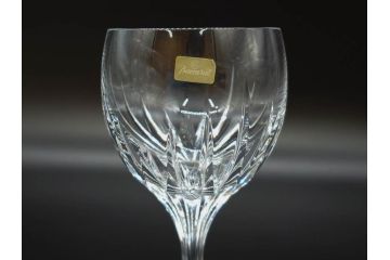 フランス　Baccarat　バカラ　マッセナ　繊細なカットが華やかな空間を演出するワイングラス3客セット(フルレッドクリスタルガラス)(R-073820)