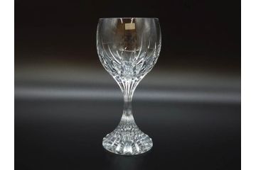 フランス　Baccarat　バカラ　マッセナ　繊細なカットが華やかな空間を演出するワイングラス3客セット(フルレッドクリスタルガラス)(R-073821)