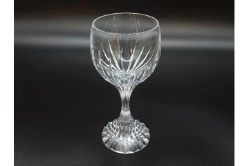 フランス　Baccarat　バカラ　マッセナ　繊細なカットが華やかな空間を演出するワイングラス3客セット(フルレッドクリスタルガラス)(R-073821)