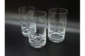 フランス　Baccarat　バカラ　パーフェクション　シンプルながら美しいフォルムのタンブラー3客セット(グラス、フルレッドクリスタルガラス)(R-073822)