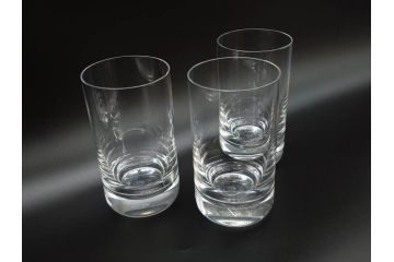 フランス　Baccarat　バカラ　パーフェクション　シンプルながら美しいフォルムのタンブラー3客セット(グラス、フルレッドクリスタルガラス)(R-073822)