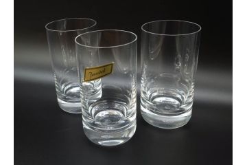 フランス　Baccarat　バカラ　パーフェクション　シンプルながら美しいフォルムのタンブラー3客セット(グラス、フルレッドクリスタルガラス)(R-073823)