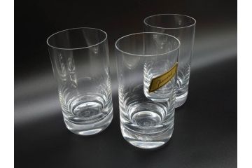フランス　Baccarat　バカラ　パーフェクション　シンプルながら美しいフォルムのタンブラー3客セット(グラス、フルレッドクリスタルガラス)(R-073823)
