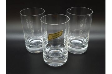 フランス　Baccarat　バカラ　パーフェクション　シンプルながら美しいフォルムのタンブラー3客セット(グラス、フルレッドクリスタルガラス)(R-073823)
