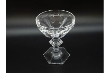 フランス　Baccarat　バカラ　アルクール　どの角度から見ても精巧かつ美しいシャンパンクープグラス3客セット(フルレッドクリスタルガラス)(R-073824)