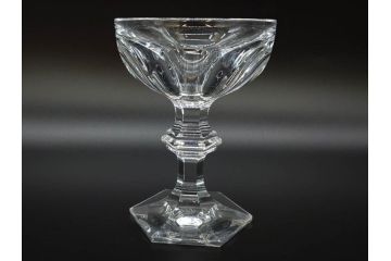 フランス　Baccarat　バカラ　アルクール　どの角度から見ても精巧かつ美しいシャンパンクープグラス3客セット(フルレッドクリスタルガラス)(R-073824)