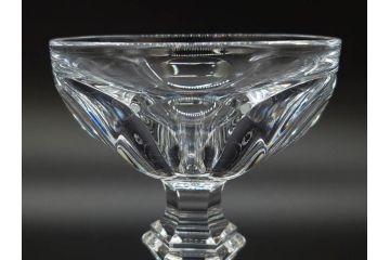 フランス　Baccarat　バカラ　アルクール　どの角度から見ても精巧かつ美しいシャンパンクープグラス3客セット(フルレッドクリスタルガラス)(R-073824)