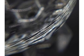 フランス　Baccarat　バカラ　アルクール　どの角度から見ても精巧かつ美しいシャンパンクープグラス3客セット(フルレッドクリスタルガラス)(R-073824)