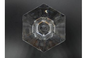 フランス　Baccarat　バカラ　アルクール　どの角度から見ても精巧かつ美しいシャンパンクープグラス3客セット(フルレッドクリスタルガラス)(R-073824)