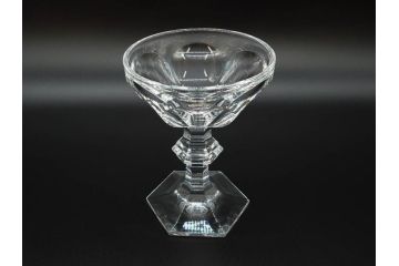 フランス　Baccarat　バカラ　アルクール　どの角度から見ても精巧かつ美しいシャンパンクープグラス3客セット(フルレッドクリスタルガラス)(R-073824)