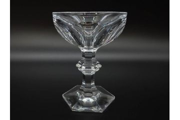 フランス　Baccarat　バカラ　アルクール　どの角度から見ても精巧かつ美しいシャンパンクープグラス3客セット(フルレッドクリスタルガラス)(R-073824)