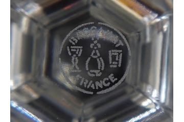 フランス　Baccarat　バカラ　アルクール　どの角度から見ても精巧かつ美しいシャンパンクープグラス3客セット(フルレッドクリスタルガラス)(R-073824)