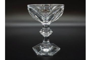フランス　Baccarat　バカラ　アルクール　どの角度から見ても精巧かつ美しいシャンパンクープグラス3客セット(フルレッドクリスタルガラス)(R-073825)