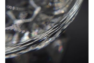 フランス　Baccarat　バカラ　アルクール　どの角度から見ても精巧かつ美しいシャンパンクープグラス3客セット(フルレッドクリスタルガラス)(R-073825)
