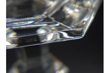 フランス　Baccarat　バカラ　アルクール　どの角度から見ても精巧かつ美しいシャンパンクープグラス3客セット(フルレッドクリスタルガラス)(R-073825)