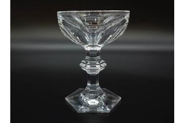 フランス　Baccarat　バカラ　アルクール　どの角度から見ても精巧かつ美しいシャンパンクープグラス3客セット(フルレッドクリスタルガラス)(R-073825)