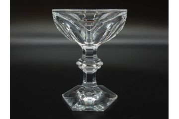 フランス　Baccarat　バカラ　アルクール　どの角度から見ても精巧かつ美しいシャンパンクープグラス3客セット(フルレッドクリスタルガラス)(R-073825)
