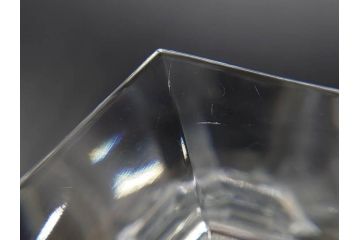 フランス　Baccarat　バカラ　アルクール　どの角度から見ても精巧かつ美しいシャンパンクープグラス3客セット(フルレッドクリスタルガラス)(R-073825)