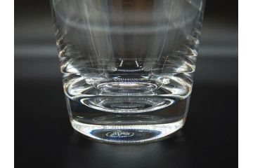 フランス　Baccarat　バカラ　上品な佇まいが魅力のロックグラス3客セット(フルレッドクリスタルガラス)(R-073826)