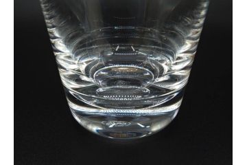 フランス　Baccarat　バカラ　上品な佇まいが魅力のロックグラス3客セット(フルレッドクリスタルガラス)(R-073826)