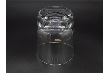 フランス　Baccarat　バカラ　上品な佇まいが魅力のロックグラス3客セット(フルレッドクリスタルガラス)(R-073826)