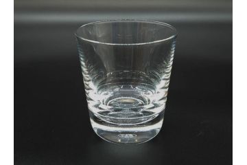 フランス　Baccarat　バカラ　上品な佇まいが魅力のロックグラス3客セット(フルレッドクリスタルガラス)(R-073826)