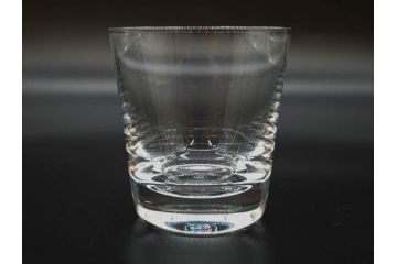フランス　Baccarat　バカラ　上品な佇まいが魅力のロックグラス3客セット(フルレッドクリスタルガラス)(R-073826)