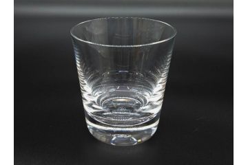フランス　Baccarat　バカラ　上品な佇まいが魅力のロックグラス3客セット(フルレッドクリスタルガラス)(R-073826)