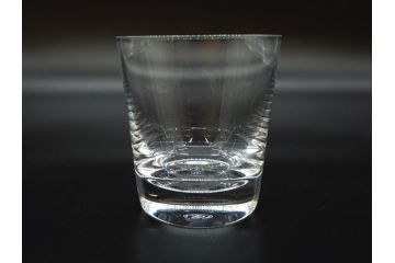 フランス　Baccarat　バカラ　上品な佇まいが魅力のロックグラス3客セット(フルレッドクリスタルガラス)(R-073826)