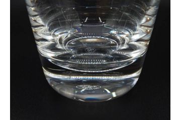 フランス　Baccarat　バカラ　上品な佇まいが魅力のロックグラス3客セット(フルレッドクリスタルガラス)(R-073827)