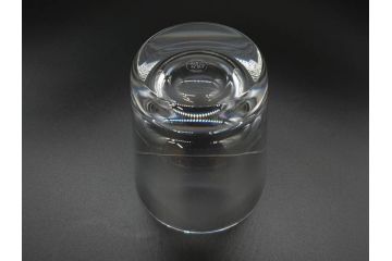 フランス　Baccarat　バカラ　上品な佇まいが魅力のロックグラス3客セット(フルレッドクリスタルガラス)(R-073827)