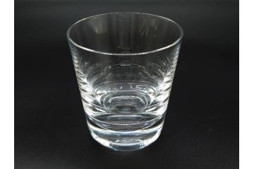 フランス　Baccarat　バカラ　上品な佇まいが魅力のロックグラス3客セット(フルレッドクリスタルガラス)(R-073827)