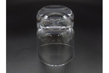 フランス　Baccarat　バカラ　上品な佇まいが魅力のロックグラス3客セット(フルレッドクリスタルガラス)(R-073827)