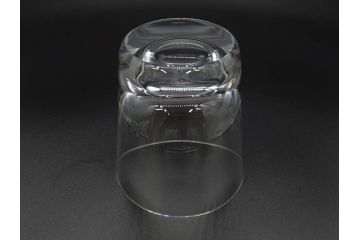フランス　Baccarat　バカラ　上品な佇まいが魅力のロックグラス3客セット(フルレッドクリスタルガラス)(R-073827)