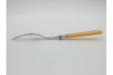 イギリスアンティーク　シルバープレート　繊細なデザインが上品な雰囲気を醸し出すフォーク&ナイフ各6本(12本セット、食器、カトラリー、箱付き、テーブルウェア)(R-073829)