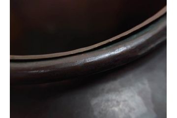 昭和七年(1932年)　帝都復興完成記念　安藤七宝店　鎚起七宝花瓶　都の春(花入、花器、桜、台座付き、共箱付き)(R-073830)