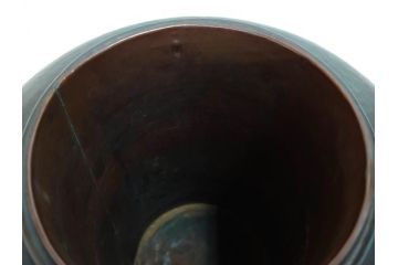 昭和七年(1932年)　帝都復興完成記念　安藤七宝店　鎚起七宝花瓶　都の春(花入、花器、桜、台座付き、共箱付き)(R-073830)