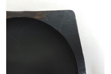 龍渓石　丁郷作　細部まで職人のこだわりが感じられる硯(書道具、共箱付き)(R-073831)