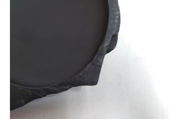 龍渓石　丁郷作　細部まで職人のこだわりが感じられる硯(書道具、共箱付き)(R-073831)