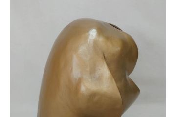 彫刻家　堤直美　「夢」　作品証明書付き　柔らかい表情が素敵なブロンズ像(Naomi Tsutsumi、オブジェ、置物、台座付き)(定価約63万円)(R-073837)