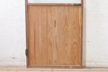 アンティーク建具　どこか懐かしい雰囲気を感じるガラス扉1枚(ドア、ガラス戸)(R-073856)