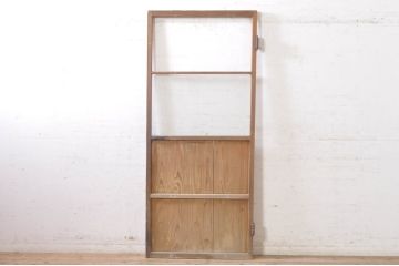 アンティーク建具　どこか懐かしい雰囲気を感じるガラス扉1枚(ドア、ガラス戸)(R-073856)