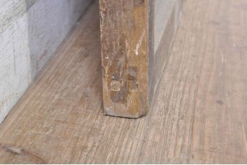 アンティーク建具　どこか懐かしい雰囲気を感じるガラス扉1枚(ドア、ガラス戸)(R-073856)