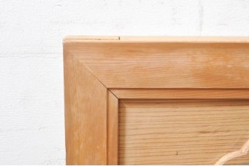 ビンテージ建具　杉(スギ)材　躍動感ある龍(竜)が見事な両面彫刻欄間2枚セット(明かり取り、明り取り、ヴィンテージ)(R-073857)